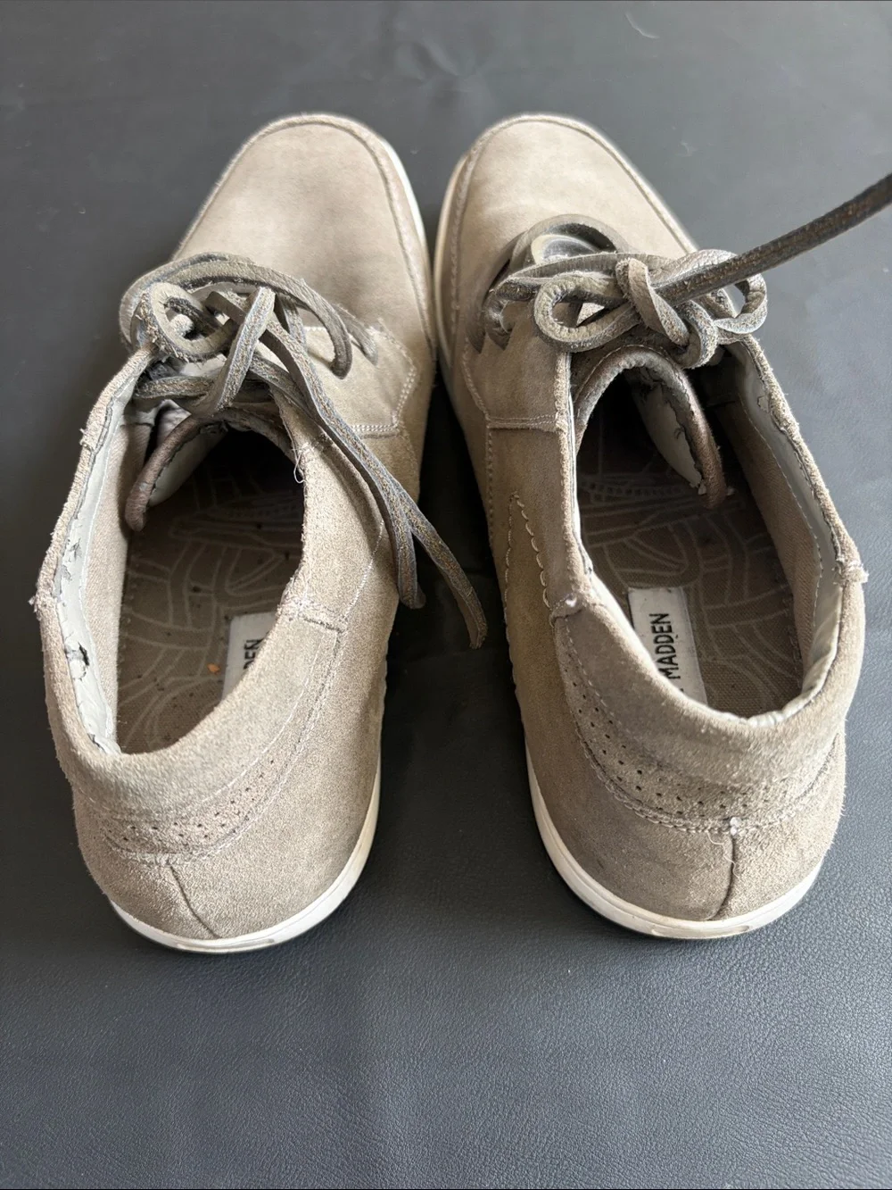 Steve Madden Francoo Taupe Suede Lace Up Casual Shoes Men’s Size 10